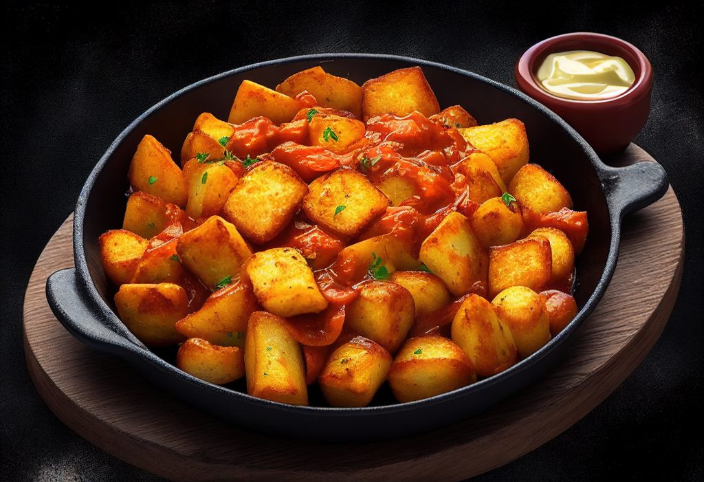 Patatas Bravas con Salsa Picante