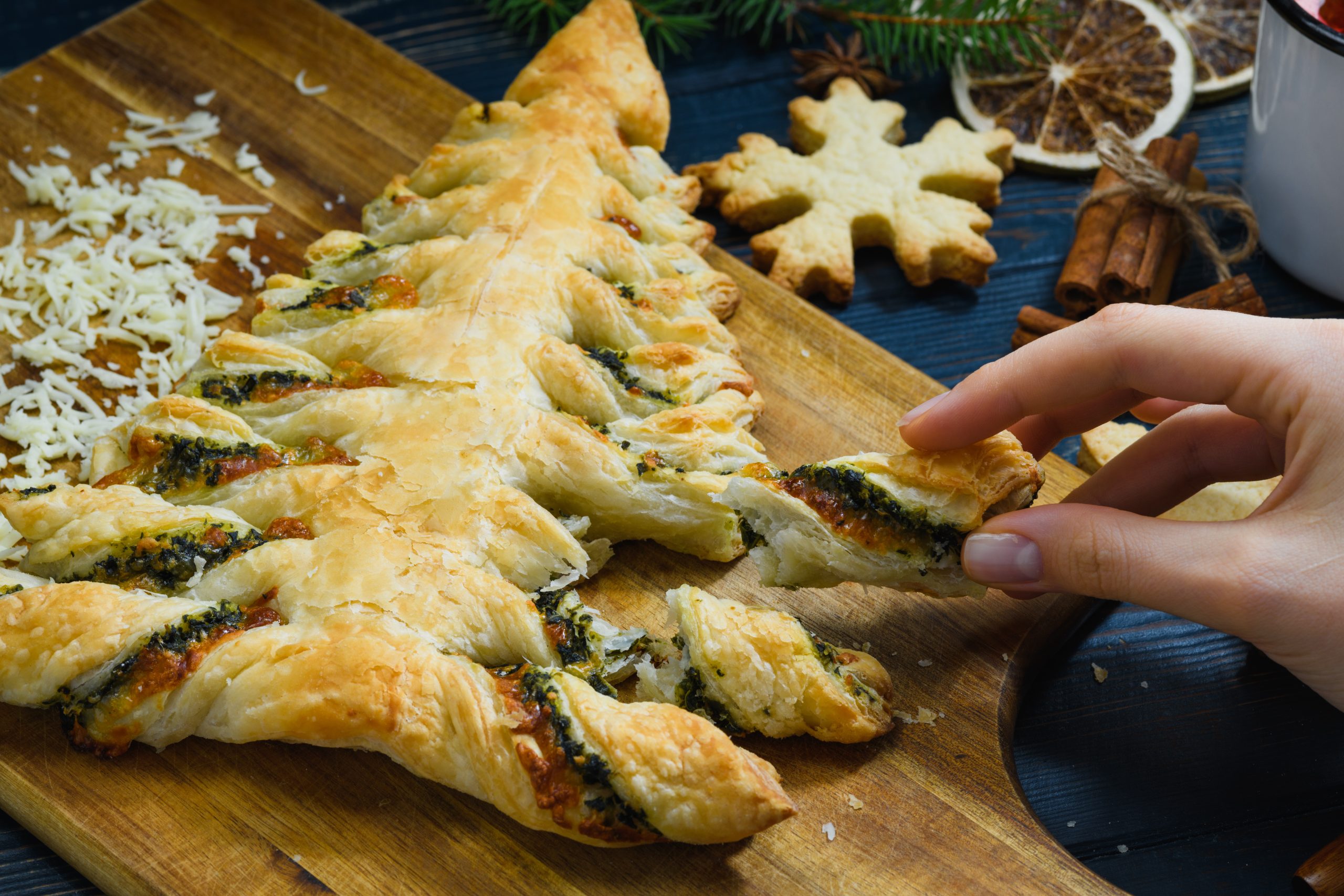 Pastel de Hojaldre con Espinaca y Queso