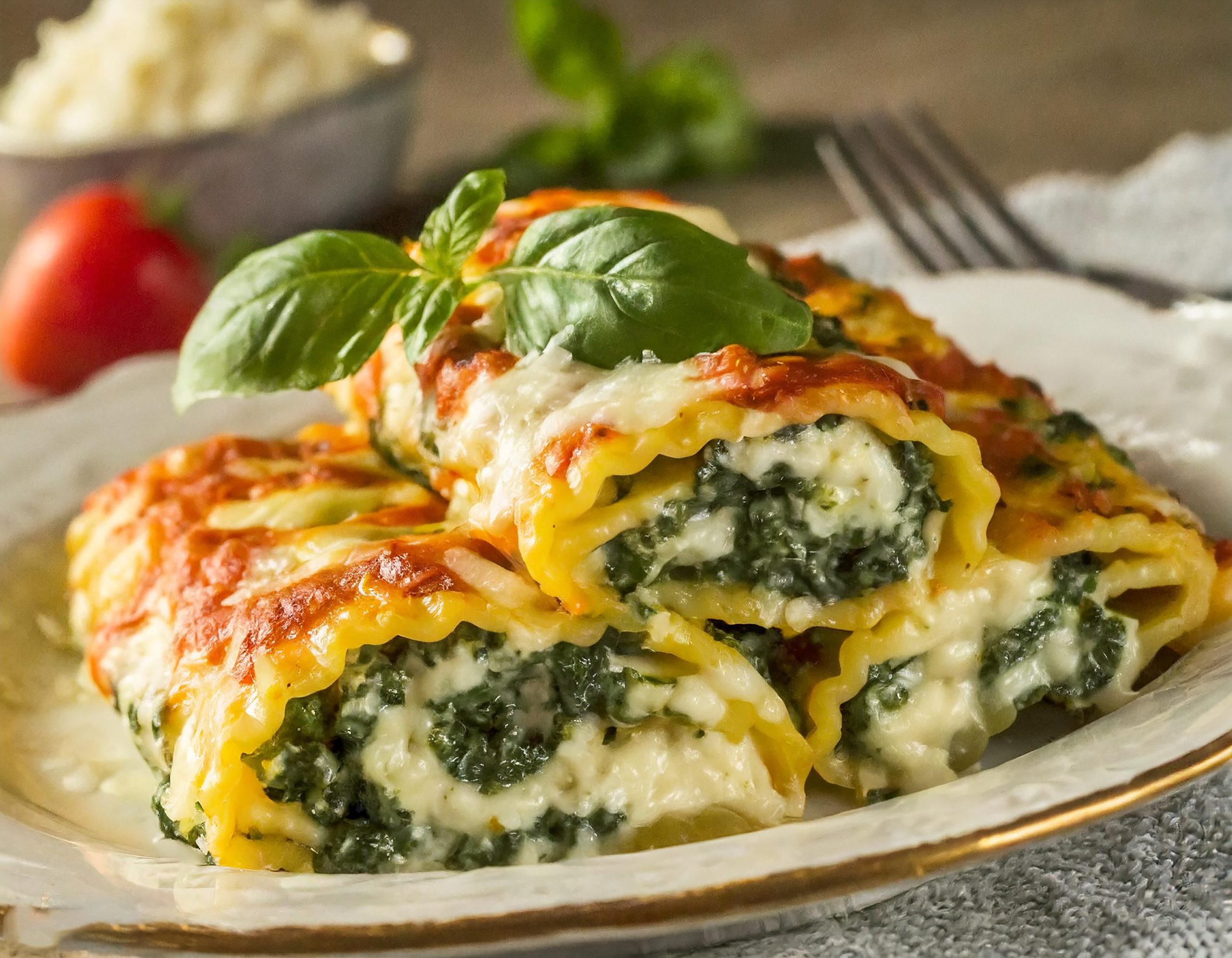 Canelones de Espinaca y Ricota